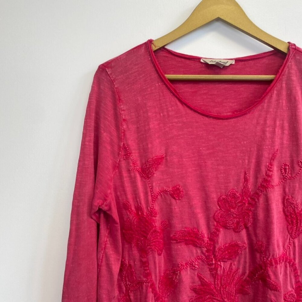 Lucky Brand Pink Crochet Floral Long Sleeve Top - Picture 3 of 11